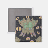 Aimant Papillon de chat aux yeux (Recto/Verso)