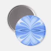 Aimant Papillon de coeur bleu Abstrait (Recto/Verso)