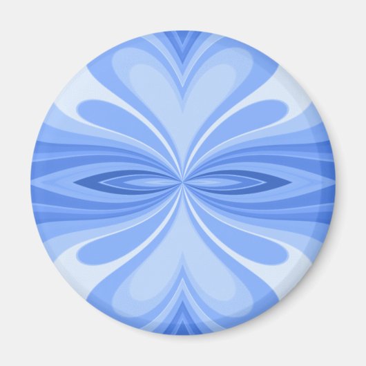 Aimant Papillon de coeur bleu Abstrait (Devant)