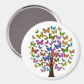 Aimant papillon de couleur vive (Recto/Verso)
