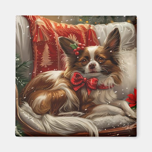 Aimant Papillon de Noël Festif (Devant)