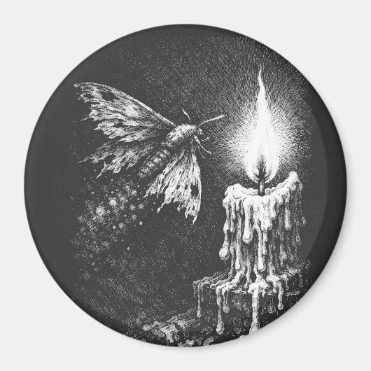 Aimant Papillon de nuit vers la flamme — par BurnsInHell (Devant)