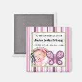 Aimant Papillon de prune de sucre 2"x2" Faire-part (Recto/Verso)