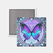 Aimant Papillon de sublimation avec Arrière - plan (Recto/Verso)