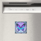 Aimant Papillon de sublimation avec Arrière - plan (In Situ (Lave-vaisselle))