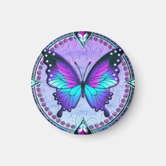 Aimant Papillon de sublimation avec Arrière - plan (Devant)
