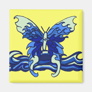 Aimant Papillon de vague