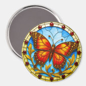 Aimant Papillon de vitrail (Recto/Verso)