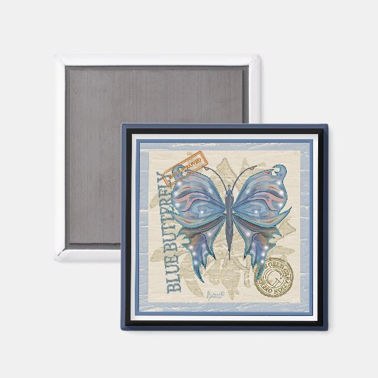 Aimant Papillon du bureau de création G (Recto/Verso)