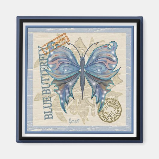 Aimant Papillon du bureau de création G (Devant)