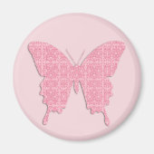 Aimant Papillon en papier peint - rose clair (Devant)