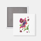 Aimant papillon en verre tendu (Recto/Verso)