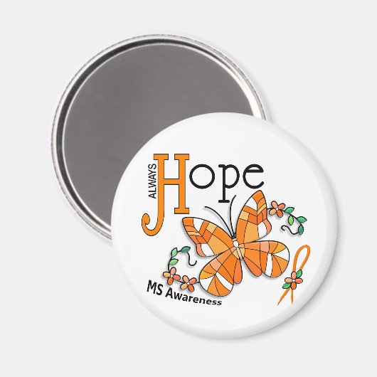 Aimant Papillon en verre tendu MS (Recto/Verso)