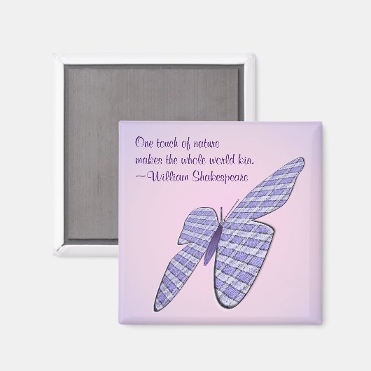 Aimant Papillon En vichy (Recto/Verso)