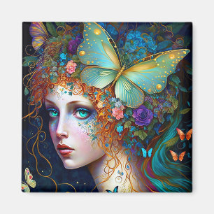Aimant Papillon Fairy Elf Lady Imaginaire Art