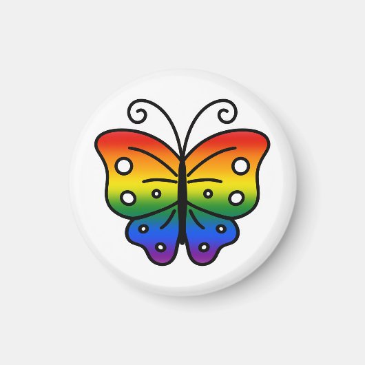 Aimant Papillon Fierté Gay (Devant)