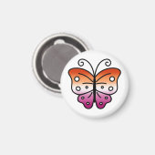 Aimant Papillon Fierté Lesbienne (Recto/Verso)