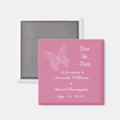 Aimant Papillon Filigree Enregistrer l'aimant Date (Recto/Verso)