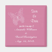 Aimant Papillon Filigree Enregistrer l'aimant Date (Devant)