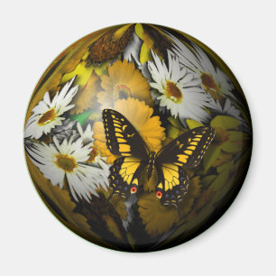 Aimant Papillon floral