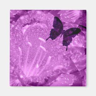 Aimant papillon floral pour réfrigérateur