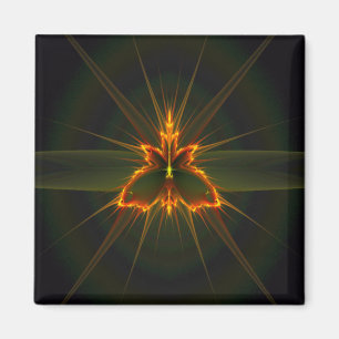Aimant Papillon fractal sur l'aimant Arrière - plan noir