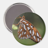 Aimant Papillon Golfe Fritillaire Passion Orange tacheté (Recto/Verso)