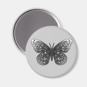 Aimant Papillon gris (Recto/Verso)
