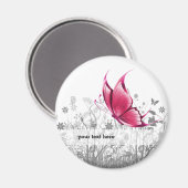 Aimant Papillon Imaginaire * choisir la couleur arrière - (Recto/Verso)