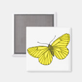 Aimant Papillon jaune (Recto/Verso)