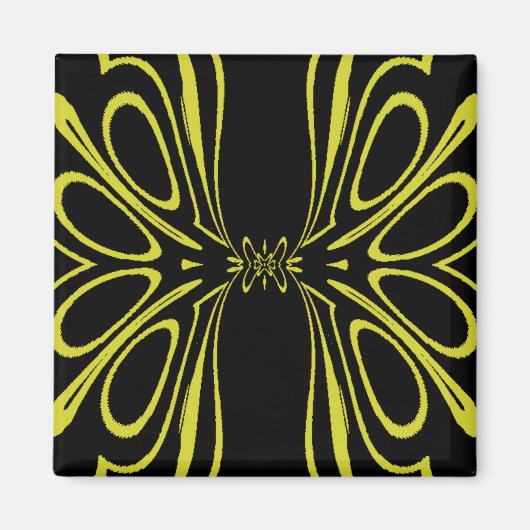 Aimant Papillon Jaune (Devant)