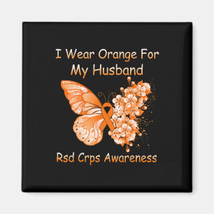 Aimant Papillon Je Porte De L'Orange Pour Mon Mari Crps R