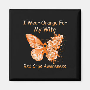 Aimant Papillon Je Porte Orange Pour Ma Femme Crps Rsd Aw