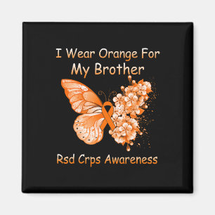 Aimant Papillon Je Porte Orange Pour Mon Frère Crps Rsd A