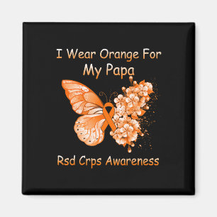 Aimant Papillon Je Porte Orange Pour Mon Papa Crps Rsd Aw