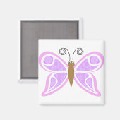 Aimant Papillon Lilac Abstrait (Recto/Verso)