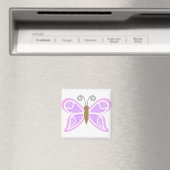 Aimant Papillon Lilac Abstrait (In Situ (Lave-vaisselle))
