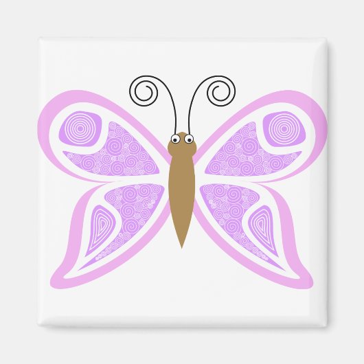 Aimant Papillon Lilac Abstrait (Devant)