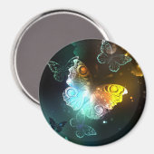 Aimant Papillon lumineux et papillons de nuit (Recto/Verso)