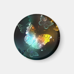 Aimant Papillon lumineux et papillons de nuit