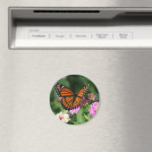 Aimant Papillon Monarque sur Fleur Lantana (In Situ (Lave-vaisselle))