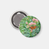 Aimant Papillon Monarque sur Milkweed  (Recto/Verso)