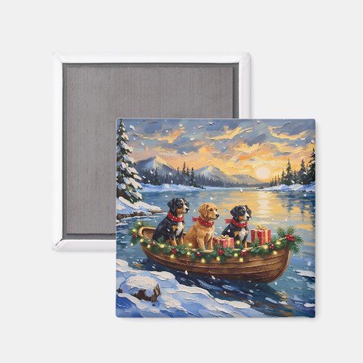 Aimant Papillon Noël Bateau Fêtes (Recto/Verso)