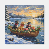 Aimant Papillon Noël Bateau Fêtes (Devant)