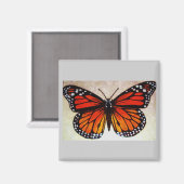 Aimant papillon orange (Recto/Verso)