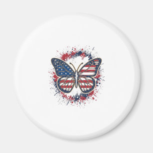 Aimant Papillon Patriotique Gravure Vintage Vector Design