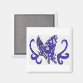 Aimant Papillon pourpre (Recto/Verso)