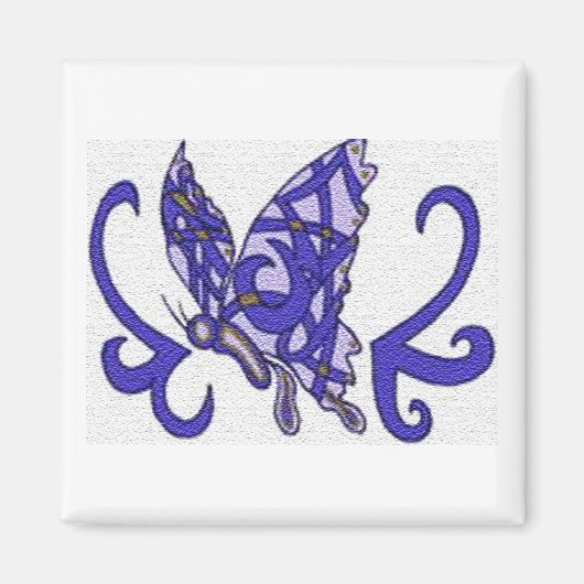 Aimant Papillon pourpre (Devant)