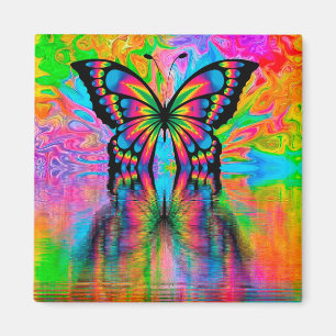 Aimant Papillon psychédélique