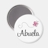 Aimant Papillon rose Abuela Cadeau Tee (Recto/Verso)
